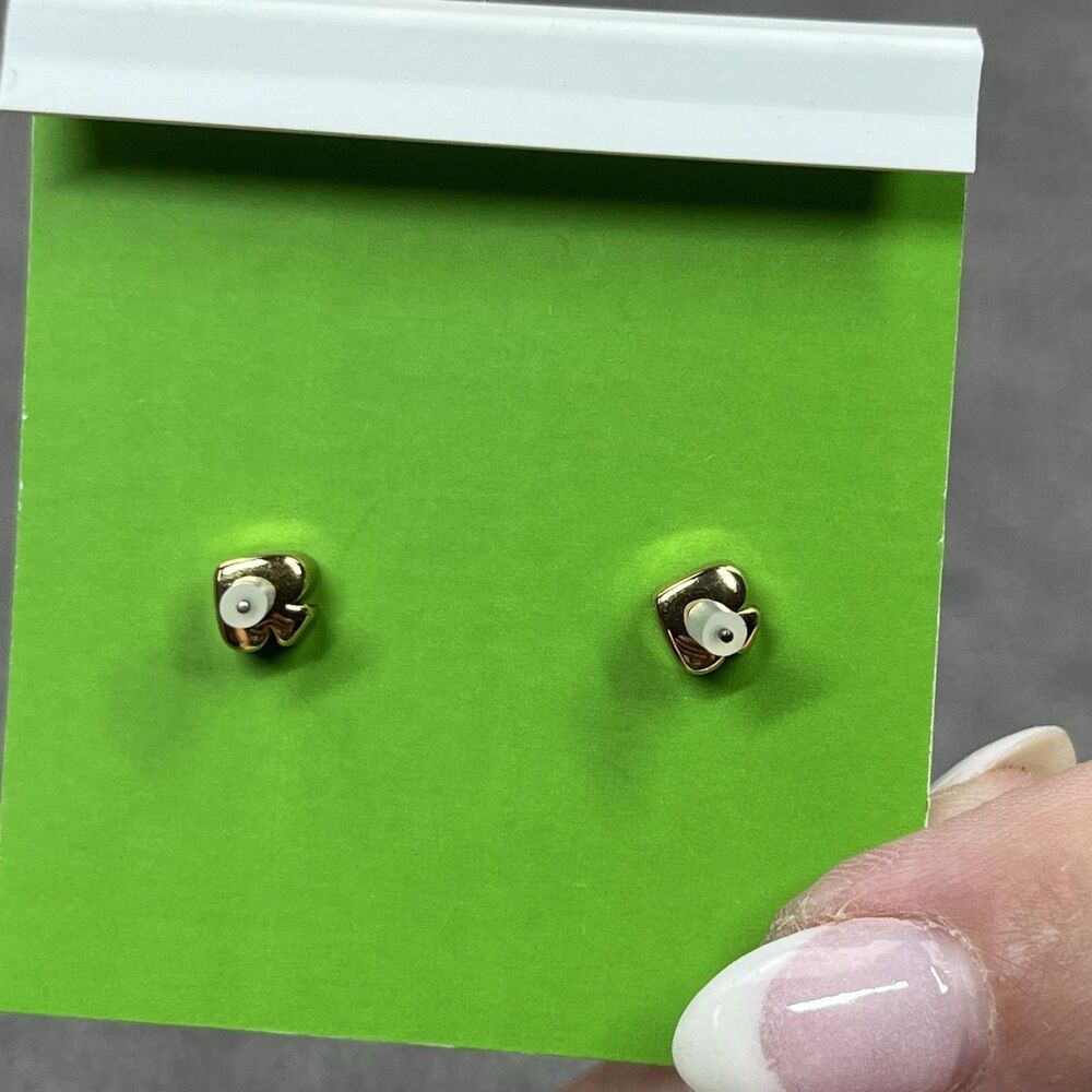 Kate Spade New York Stud Earrings Gold Tone Bow Womens Jewelry Minimalist - Picture 2 of 5